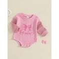 thumbnail image 5 of My First Valentines Day Outfit Baby Girl Boy Sweatshirt Bubble Romper Heart Sweater One Piece Bodysuit Spring Clothes, 5 of 9