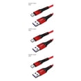 thumbnail image 3 of Bearachild Cable de teléfono Cable USB de nailon Reemplazo de línea de datos de carga rápida para Android Micro USB, rojo, 1 m Type1 NO1, 3 of 6