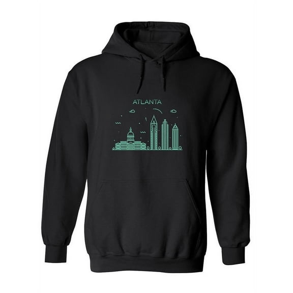 Atlanta Linear Style Hoodie Women - Women Hoodie, Black, Large