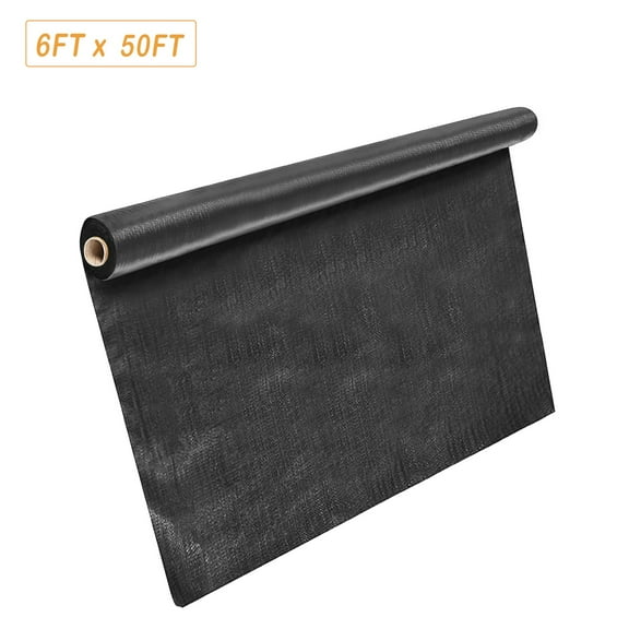 Weed Barrier, Heavy-duty Garden Weed Landscape Fabric Durable Polyethylene Cloth for Gardening, Soil Erosion Control, and UV stabilized (6FT x 50FT)