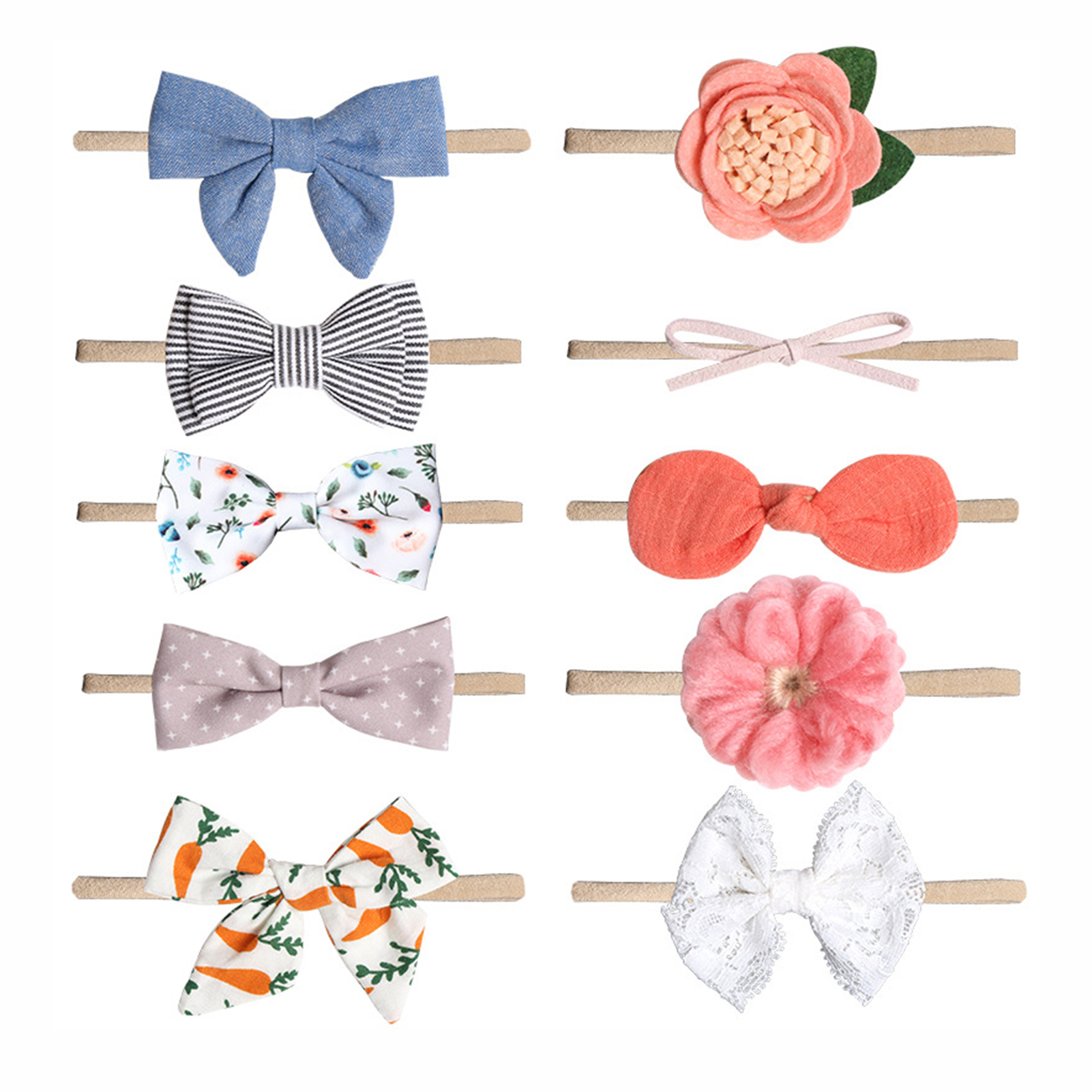 hair bows with nylon band