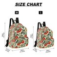 thumbnail image 2 of FORMRS Mini Backpack Purse for Women Quilted Travel Daypack Casual Shoulder Bag, Beige Tomatoes Pattern, 2 of 7