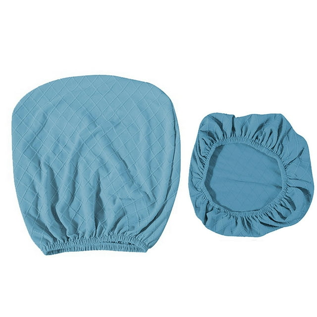 Inteprter Paquete de 2 fundas para sillas de oficina de tipo dividido, resistentes al desgaste, desmontables, lavables, para decoración del hogar, funda Decoración del hogar azul celeste Inteprter HA011226-09