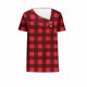 thumbnail image 4 of Fiudx Ofertas Del Día Camisa de Manga Corta para Mujer con Camiseta Informal con Botones Estampados a Cuadros, 4 of 4