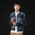 thumbnail image 5 of Chaqueta vaquera vintage con agujeros y rotos para hombre, abrigo vaquero holgado con botones y marca de moda de tela con estética Joker para hombre, 5 of 5