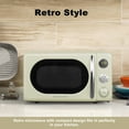 thumbnail image 3 of Galanz 0.7 Cu ft Retro Countertop Microwave Oven, 700 Watts, Cream, New, 3 of 9