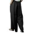 thumbnail image 4 of Cilcicy Women Summer Cozy Thin Cotton Linen Baggy Pants, 4 of 6