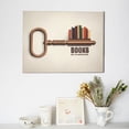 thumbnail image 6 of Gukieu Books Key To Knowledge Print Horizontal Canvas Decorative Painting 12x16 Inch Shrinkage Resistant Frame Hanging Home Wall Art Decor, 6 of 6