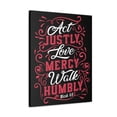 thumbnail image 2 of Scripture Walls Act Justly Micah 6:8 White Red Christian Wall Art Bible Verse Print Ready to Hang Unframed, 2 of 18