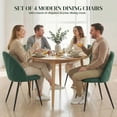 thumbnail image 4 of HOMCOM Dining Chairs Set of 4 Kitchen Chairs with Metal Legs Green, 4 of 10