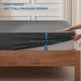 thumbnail image 4 of Waterproof Mattress Protector Queen Size, Mattress Pad Fitted with Deep Pocket 8"-18" Depth, Soft & Breathable Mattress Topper Co, 4 of 6