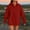Red, variant on SuTry Women's Casual Blouses Solid Color Lapel Collar Long Sleeved Loose Front Pocket Hoodless Tops for Casual Outings Days(Beige#7,2XL)
