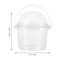 thumbnail image 4 of Gymnture 5 Clear Plastic Buckets with Dome Lids 500ml, 4 of 11
