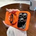 thumbnail image 1 of Fliping Bracket for Magnetic 2in1 Case for iPhone 15 16 ProMax 11 12 13 14 Pro Max 16 Plus Large Window Lens Protection PC Cover Orange 12, 1 of 6