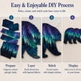 thumbnail image 3 of Northern Lights Wildlife DIY Patchwork Kit, Creative Fabric Craft Sewing Kit for Adults, Handmade Home Decor Project, Relaxing DIY Art Activity, Unique Gift for Craft Lovers (Lynx), 3 of 8