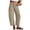 A-Khaki324, variant on JAJAHO Women's Corduroy Pants Mid Rise Elastic Waist Tapered Pants Casual Baggy Solid Color Trousers With Pockets Soft Trousers