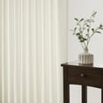 thumbnail image 5 of Pinch Pleated Curtains 90 Inches Long 2 Panels Set,Natural Cream Semi Sheer Cotton Blend Fabric Aesthetic Advanced Curtain Drapes for Living Room Bedroom,40x90 inch Length, 5 of 8