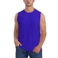 thumbnail image 2 of Goofa Darkblue Printed Men's Sleeveless T-Shirt - Athletic Gym Workout Tank Top for Men - Moisture-Wicking, UPF 30+ Quick-Dry Muscle Tee-X-Large, 2 of 8