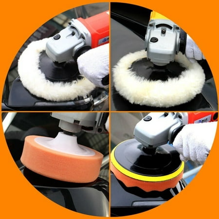 18pcs 3'' Sponge Polishing Waxing Buffing Pad Set Kit Compound For bufferpad Car