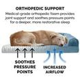 thumbnail image 4 of FurHaven Pet Products Faux Fur & Velvet Orthopedic Sofa Pet Bed for Dogs & Cats - Harbor Blue, Jumbo, 4 of 13