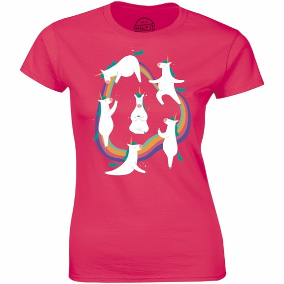 Cute Funny Unicorns Doing Relaxing Calm Yoga Pose Self-medication Women's T-Shirt