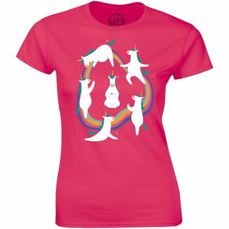 Cute Funny Unicorns Doing Relaxing Calm Yoga Pose Self-medication Women s T-Shirt