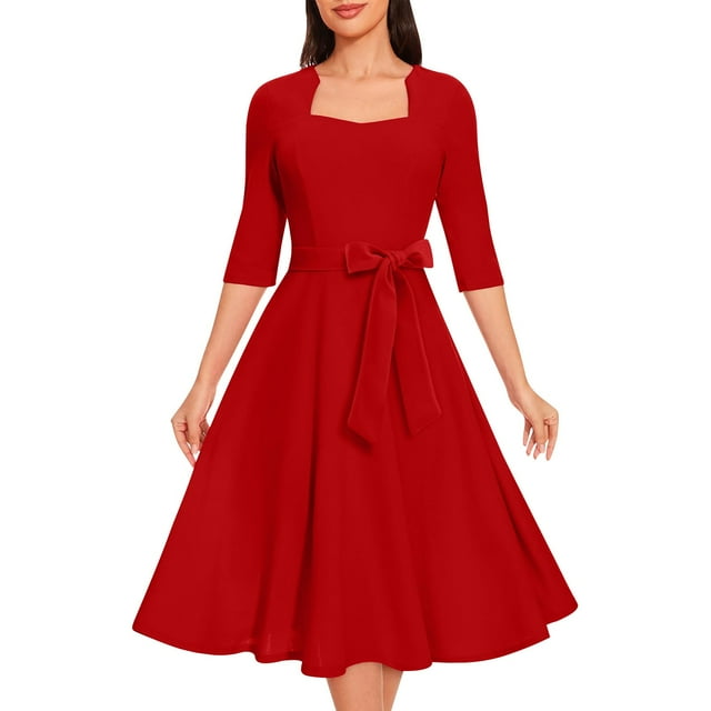 Vestido de Verano con Cuello en V, Elegante Plisado Casual, Vestido sin Mangas para Mujeres