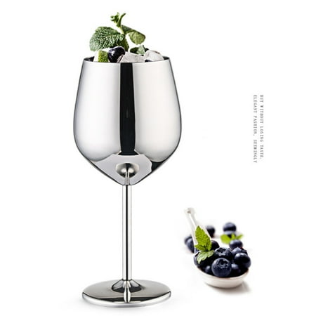 

Stainless Steel Goblet Red Wine Glass Drop-Resistant Drum Type Copper Plated Wine Glass