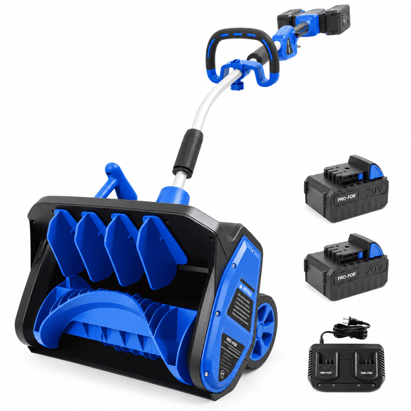 PRO-FOR 40V Cordless Snow Shovel, 17-Inch Wheeled Snow Blower, Brushless