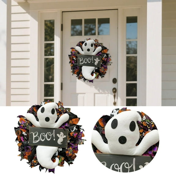 Couronne de Poupée d'Halloween pour Porte d'Entrée, Décoration de Scène Intérieure Créant une Atmosphère Instantanément Reconnaissable pour Votre Maison.