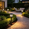 thumbnail image 4 of 2-Pack Solar Yard Lights - Waterproof LED Outdoor Lanterns for Garden Pathways and Patios, Durable ABS Material, Automatic Charging, All-Weather Performance,Yellow, 4 of 4