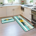 thumbnail image 2 of Teal Kitchen Rugs and Mats Non Skid Washable, Non-Slip Backing Kitchen Rug Set of 2 for Floor, Kitchen Decor Runner Rug Sets for Kitchen (17"x47.2"+17"x30", Teal), 2 of 6
