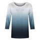 thumbnail image 4 of ICHUANYI Clearance Women's Fashion Printed Loose T-shirt 3/4 Sleeves Blouse Round Neck Casual Tops(Navy, M) ICHUANYI WER2023080801017, 4 of 5