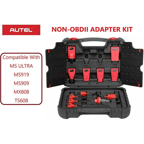 Autel MSOBD2KIT MaxiSys MSOBD2KIT Non-OBDII Adapter Kit 11 Adapters for Vehicles Without OBD2 Port Within Blow-Molded Carrying Case OBD2 Connectors Support MS Ultra MS919 MS909 MX808 TS608