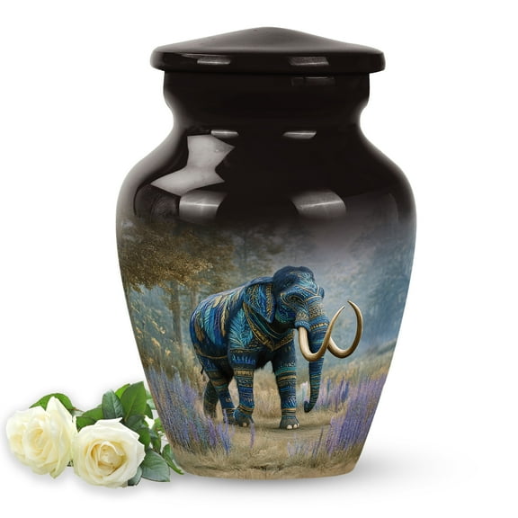 SABURIAL Mammoth Urn For Men & Women Ashes - Funeral Burial Urns For Adult Human Ash - 3 Inch - Pack Of 1 - Small Keepsake Urn For Mom & Dad Ashes - Mini Funeral Urns For Human Ash