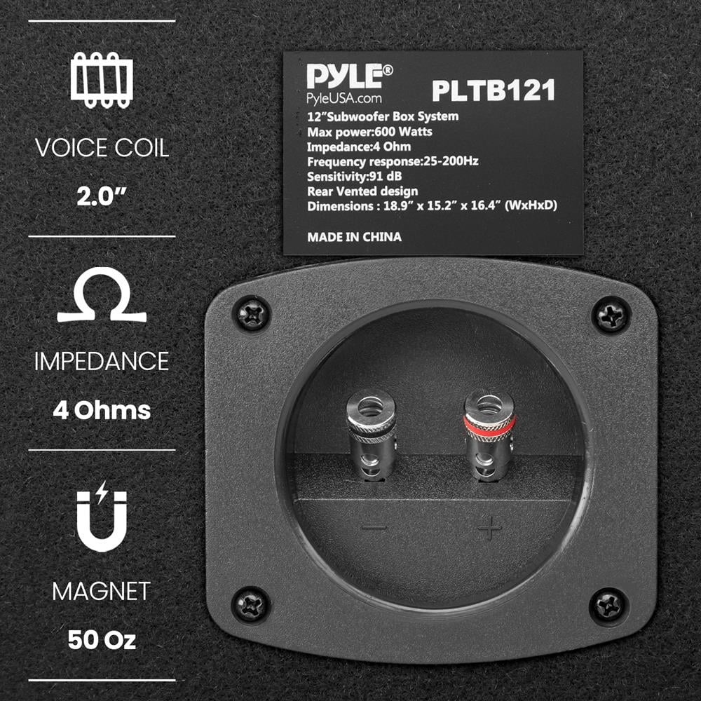 Pyle 12-inch 500Watt Carpeted Subwoofer Tube Speaker