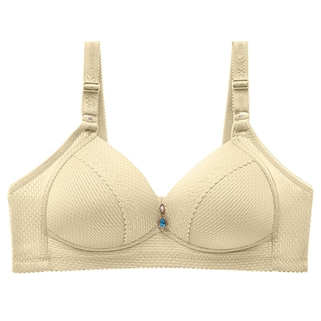 Womans Fashion Bowknot Printing Comfortable Hollow Out Bra Underwear No Rims