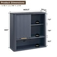 thumbnail image 2 of OKD Bathroom Storage Cabinet, Modern Medicine Cabinet with Adjustable Shelf for Kitchen & Living Room, Dark Grey, 2 of 6