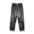 thumbnail image 6 of Uemuo Black Spiders Pattern Men's Wide Leg Palazzo Lounge Pants with Pockets Light Weight Loose Comfy Casual Pajama Pants-Small, 6 of 9
