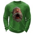 thumbnail image 2 of Christmas Shirts for Men Long Sleeve Casual Crewneck Funny Santa Claus Graphic Waffle Shirt Xmas Holiday Shirt, 2 of 4