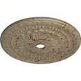 thumbnail image 3 of 31 1/2"OD x 3 5/8"ID x 1 3/4"P Palmetto Ceiling Medallion (Fits Canopies up to 7 5/8"), Hand-Painted Gobi Desert Crackle, 3 of 5
