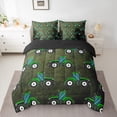 thumbnail image 2 of Feelyou Green Tractor Child Bedding Comforter Set 7 Pieces, Cartoon Vehicle Print Full Bedding Set, Rustic Excavator Reversible Fitted Sheet Flat Sheet, Super Cozy Room Decor, 2 of 7