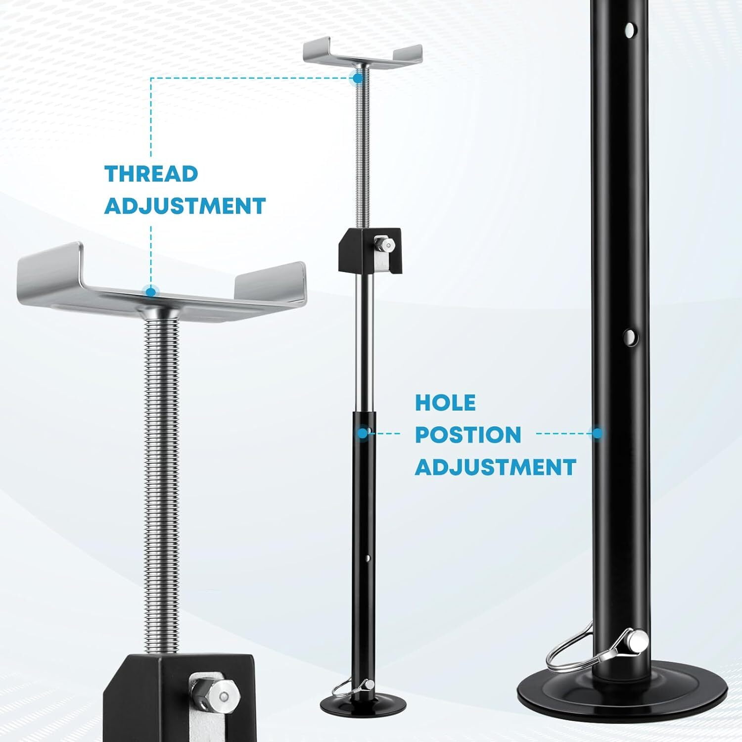 Kohree Set of 2 RV Slide Out Support Stabilizer Jacks 5000lbs Adjust 20"-49" by Power Drill for Travel Trailer