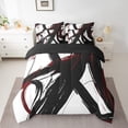 thumbnail image 2 of Erosebridal Chic Minimalst Bedding Twin Size, Abstract Ombre Bedding Sets Twin Size, Geometry Striped Decor, Reversible, 2 of 5