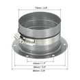 thumbnail image 2 of Unique Bargains 3 Inch Duct Connector Flange Metal Straight Pipe Exhaust Hose Flange with Clamp, 2 of 5