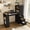 Black, variant on The Iron Hearth Aluminium Medicine Cabinet Mirror, for Bathroom, Cosmetic Storage Shelf, Large-Capacity Partitioned Storage