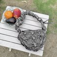 thumbnail image 3 of Bolso bandolera de nailon para mujer, plisado, a la moda, con cremallera, minibolso en la nube, bolsos de mano (gris), 3 of 7