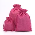 thumbnail image 1 of Bolsa de regalo de Navidad para guardar joyas, bolsita con cordón, bolsa de lino de imitación, 1 of 6
