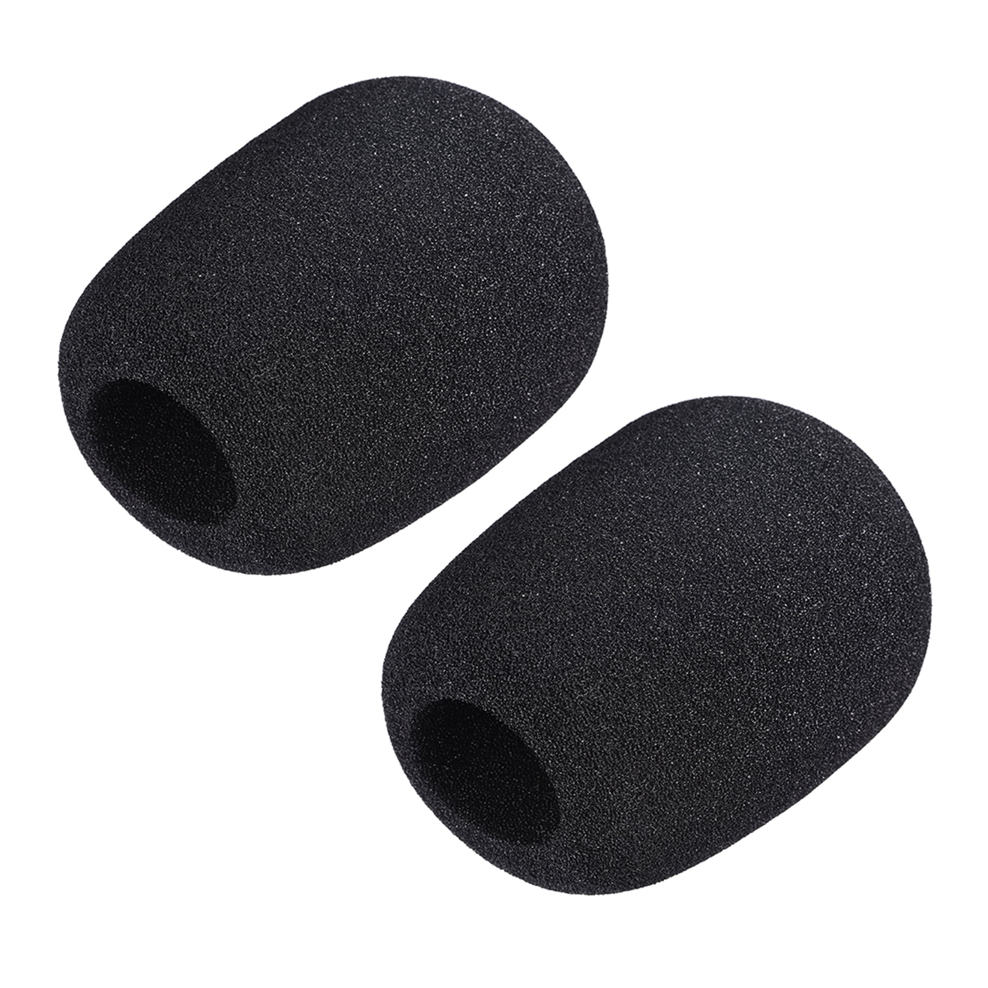 2 PCS Thicken Sponge Foam Mic Cover Handheld Microphone Windscreen Shield Protection Black 117mm