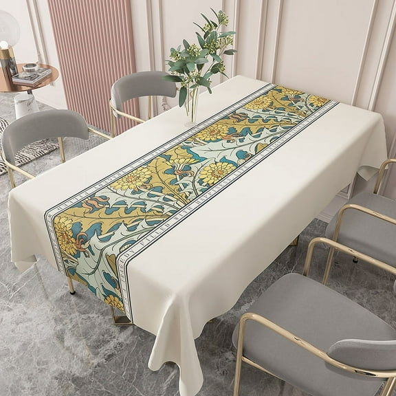Nordic Geometric Flower Rectangle Tablecloth Kitchen Dining Table Decorations Waterproof Fabric Table Covers Holiday Party Decor